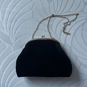 Elegant Black Velvet Evening Bag